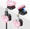 Mifoneix Bling Cord Organizer Holder,Heart Shape Magnetic Cable Clips with Strong AdhesiveDesk Cable