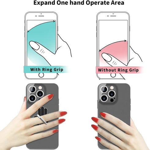 Hand Phone Grip Holder, Evil Eye Phone Ring Stand Compatible with Smartphone, Tablet, E-Reader, Etc (PHGR-BK)
