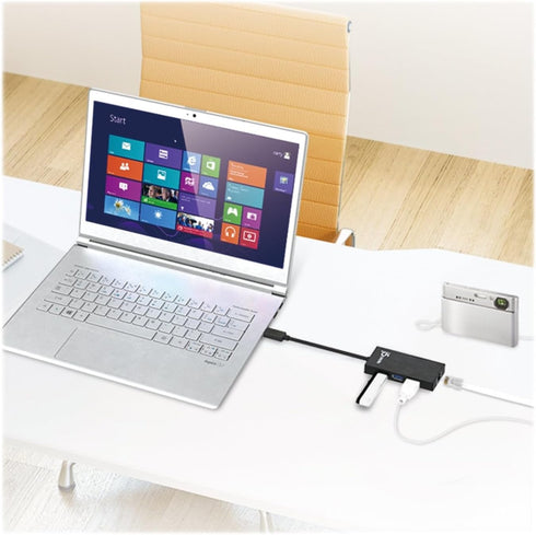 j5create USB 3.0 Multi-Adapter Hub, 3X USB 3.0 SuperSpeed Ports, Gigabit RJ45 Ethernet, Compatible with Windows and