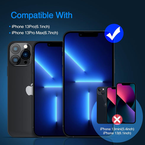 ORIbox Camera Lens Protector for iPhone 13 Pro Max and iPhone 13 Pro, 3 Packs Tempered Glass Protectors,