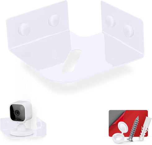 BRAINWAVZ Small Metal Corner Shelf for Security Cameras, Baby Monitors, Home Decor, Adhesive & Screw-in Mount