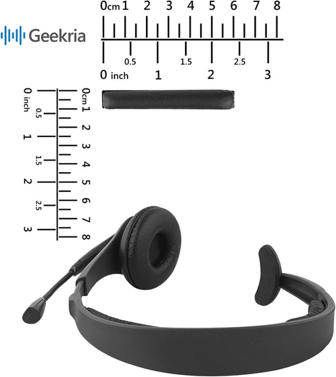 Geekria Protein Leather Headband Pad Compatible with Jabra, Plantronics, Sennheiser, VXI BlueParrott, Headphones