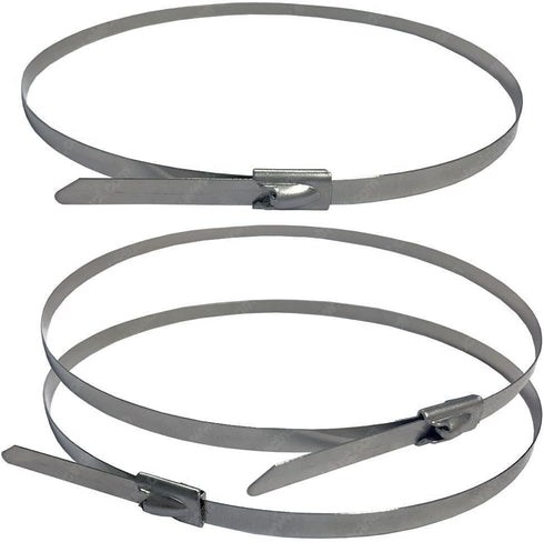 Electriduct 304 Stainless Steel Cable Ties, 27 Inch, 200 Lbs Heavy Duty Zip Ties, UV Resistant (10 Pack)