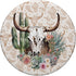 Western Boho Chic Longhorn Bull Skull Cactus Pattern PopSockets Standard PopGrip