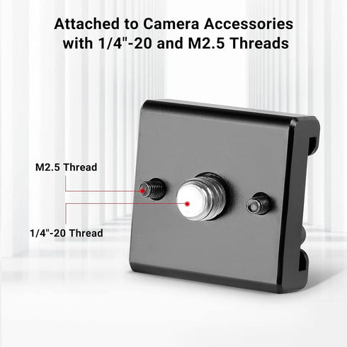 SMALLRIG Cold Shoe Mount Adapter with 1/4’’ Thread Hole for Camera and Camcorder Rigs – 1241