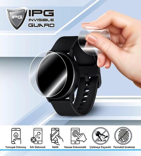 IPG Hydrogel Screen Protector for Garmin Lily 2 Smartwatch (2 Units) Invisible HD Clear Film Anti Scratch Guard