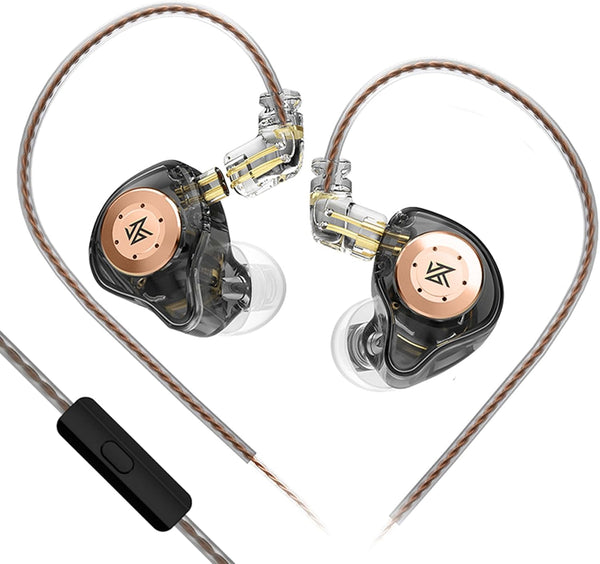 keephifi KZ EDX Pro in Ear Monitor with Mic, Wired Headphones, HiFi Stereo Stage Wired Earphone, Dual DD IEM Earbuds