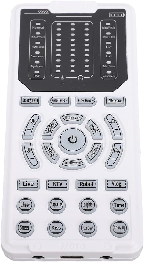 ZJchao Portable Voice Changer for Live Streaming & Gaming 15 Voice Modes, 10-