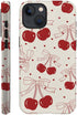 iPhone 14 Plus Case, HH2 Red Cherry Bows Hybrid 2 Layer Hard Shell Silicone Protective Pattern Design