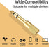 4 Pcs 6.35mm Male to 3.5mm Female Stereo Headphone Adapters, Gold Plate Audio Adapter Jack Plug for Headphones