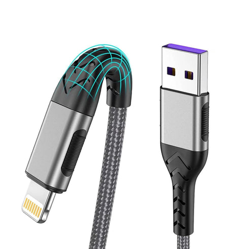 Apple MFi Certified 3-Pack 6FT USB A Cable for iPhone Charging - Fast Charger for iPhone Xs