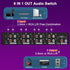 FlyroadUp 3.5mm 8 1 Aux + RCA L/R Bi-Directional Stereo Audio Switch in Out A/B Analog Audio Switcher Selector