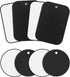Weewooday 24 Pieces Metal Plates for Phone Magnet, Car Magnetic Holder Cradle with Adhesive Mount (Black, Simple Style)