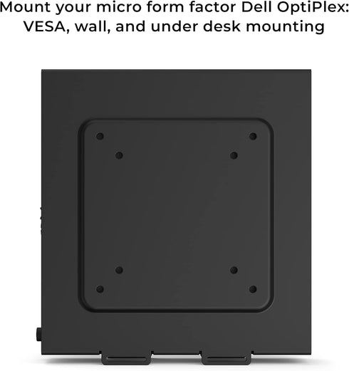 HumanCentric Mount for Dell OptiPlex Micro Form Factor Case, VESA, Under Desk and Wall Mount Compatible