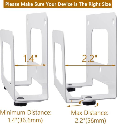 Adjustable Cable Box Wall Mount Modem Wall Mounting Bracket Designed for PS4, Mini PC, Beelink Mini PC, Apple TV, Roku, Amazon Fire TV, Mac Mini, Modems, Routers,Nintendo Switch Dock WIDE