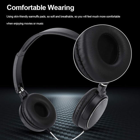 Wired Headphone, On Ear Headphones Lightweight Easy to Adjust for Enjoying Movies or Music