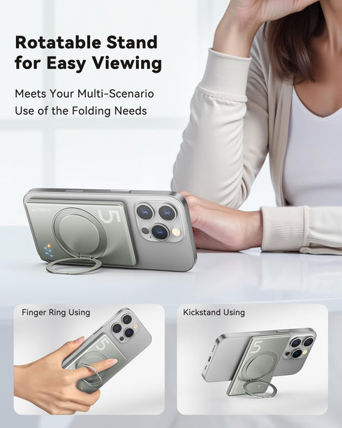 Kuulaa 5000mAh 0.41in Pack 20W 17/16/15/14/13/12 Magnetic Power Bank for iPhone Slim Magsafe Battery Wireless Portable