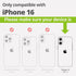 Carveit 16 Magnetic Wooden Case for iPhone Case, Wood Artisan Engraved & Black Soft TPU Shockproof Cover, Compatible