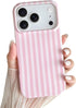 Yeddabox for iPhone 17 Pro Case Cute Striped Phone Case Soft TPU Slim