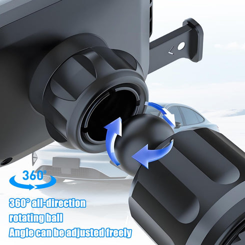 Ywdiml 360 4-7" Car Phone Holder, Rotatable Vehicle Air Vent Mobile Phone Stand with Hook Clip, Hands-Free Automotive