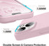 GONEZ iPhone 14 Case Silicone, Shockproof Protective Phone Cover with 2X Screen Protector + 2X Camera Lens Protector,