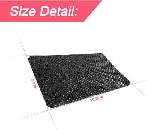 Car Dashboard Anti-Slip Rubber Pad, 10.6"x 5.9" Universal Non-Slip Sticky Mat for Phones and Electronic Devices