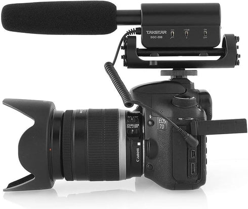 TAKSTAR SGC-598 Photography Interview Shotgun MIC Microphone for Nikon Canon DSLR Camera, 3.5mm Interface