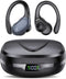 Wireless Earbuds Bluetooth 5.3, 60hrs Playtime with Digital Display, Sports Headphones with Earhook, Black