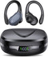 Wireless Earbuds Bluetooth 5.3, 60hrs Playtime with Digital Display, Sports Headphones with Earhook, Black