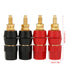 4 Pcs Banana Socket Test Probe Audio Speaker Terminal Binding Post Banana Plug Jack Socket Adapter Connector for 4mm Banana Plugs Black and Red