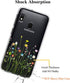 Unov Case Compatible with Galaxy A10e and A20e, Clear Design Soft TPU Shock Absorption, Slim Embossed Pattern (Flower