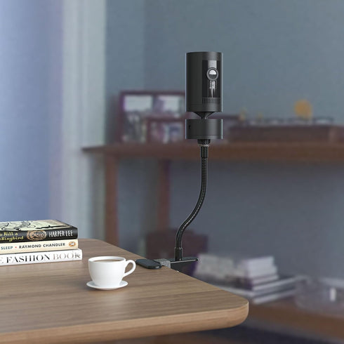 HOLACA Baby Monitor Mount, Flexible Twist Stand for Pan-Tilt Mount with 1/4 Threaded Hole, Clip Mount, Black