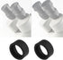 4Pcs 2 Pair Eyepiece Cover for Stereo Microscope, 32-36mm Soft Rubber Eye Cups Guard Cups, Flat Angle Accessory