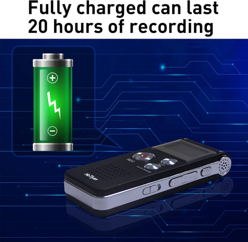 HoTiyan 64GB MP3 Digital Voice Recorder Audio Recording - Audio Recorder with Playback Voice Activated Recorder