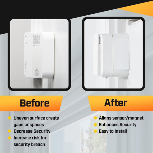 Magnet Riser for Ring - Self-Adhesive Window Sensor Accessory for Ring Alarm Security System, White