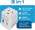 Ceptics (CTU-6) Japan, Philippines Travel Adapter Plug with USB-A + USB-C - Usa Input - Type A - Ultra Compact
