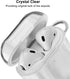 AIRSPO Airpods Case Cover, Clear Soft TPU Protective Cover Compatible with Apple AirPods 1/2 Wireless Charging Case with Keychain (Clear)