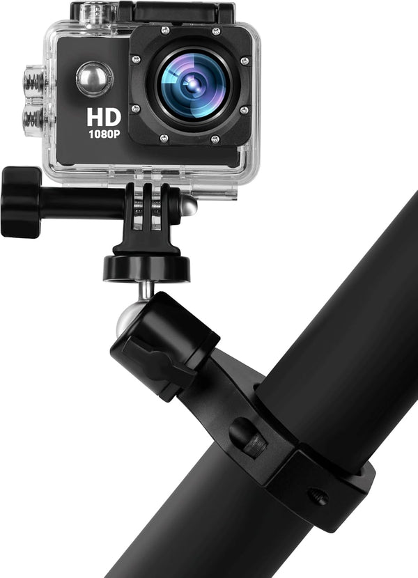 UTV Camera Mount for GoPro & More, Aluminum Bracket Fits 1.75"-2" Roll Cage on Polaris RZR, 360° Rotation UTV Camera