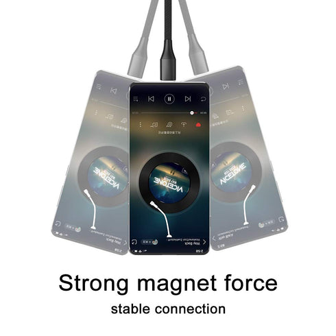 NetDot Gen10 2in1 Magnetic Charging Cable, 6.6ft, Fast Charging & Data Transfer for Micro USB & USB C (3 Pack, Black)