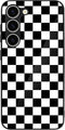 Tnarru Samsung Galaxy S23+ Case, Checkered Pattern Hard PC Back and Soft TPU Sides, Scratchproof Shockproof Protective