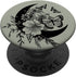 Sage Grey Black Butterfly Crescent Moon Flower PopSockets Swappable PopGrip