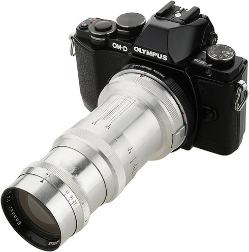 M4/3) Fotodiox Lens Mount Adapter for Nikon Nikkor S, Contax RF, or Kiev Rangefinder External Bayonet Lenses to Micro