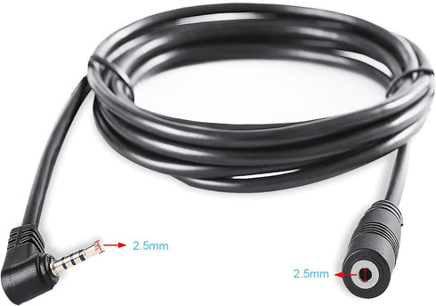 Pixelman 2.5mm Male to Female Backup Camera Extension Cable, 10ft for Dash Cam, Car, SUV, Truck