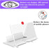 3D Screen Magnifier Amplifier, HD Projector for Movies, Videos, and Games, Foldable Phone Stand for All Smartphones