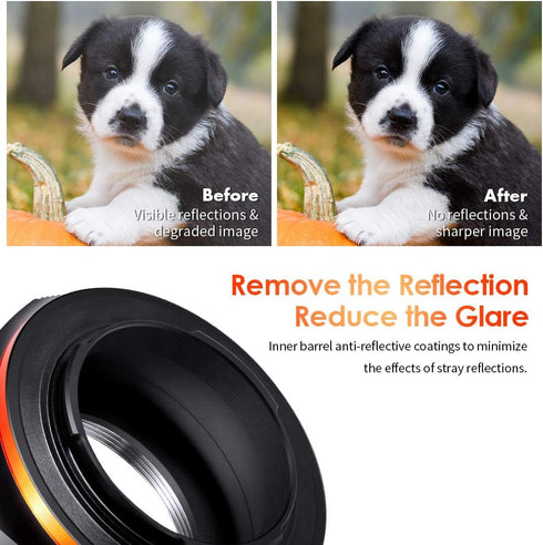 K&F Concept M42 to Fuji X Lens Mount Adapter for M42 Screw Mount Lens to Fujifilm X-Series X FX Mount Cameras