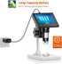Elikliv Microscope, LCD Digital Coin Microscope 1000x, 8 Adjustable LED Lights, PC View Compatible