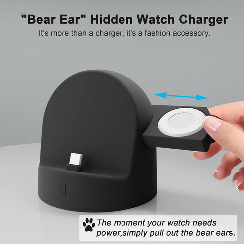 Manopola 15W iPhone15/16/17/Samsung,for iwatch10/9/8/7/6/5/4/3/2/SE/Ultra/Ultra2 Charger Stand for Apple Watch