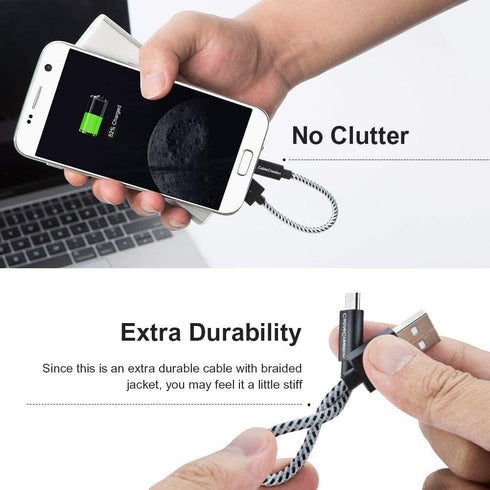 CableCreation 0.5FT Micro USB Cable, 24 AWG Fast Charger, Triple Shielded, Compatible with PS5/PS4, Raspberry Pi,