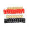 10 Pairs Copper Gold Plated 4 Gauge Strip Spade Terminal Plugs, Crimp Barrier Spades for Speaker Wire