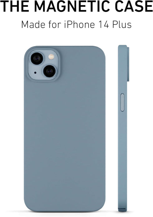 PEEL Magnetic Case Compatible with iPhone 14 Plus (Sierra Blue) – Embedded MagSafe Compatible Magnet, Thin Minimalist Design, Ultra Slim – Protects and Showcases Your Device